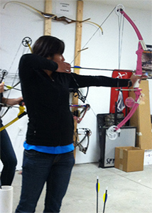 Practice archery at Knox with the Archery Club.