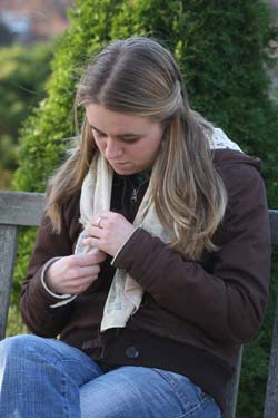 Rachel Clark and her blanket