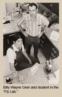 Billy Wayne Geer and student in the Fly Lab.