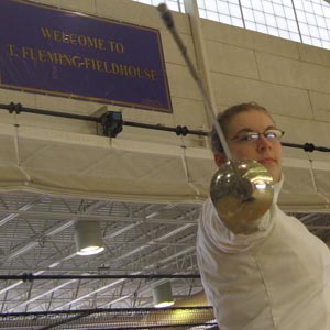 Brittany Leggans is a member of the Knox Fencing Club. She is also taking a stab at researching organic versus conventional agriculture.