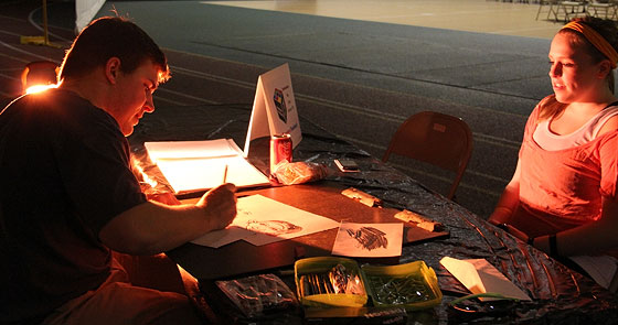 Caricature artist Greg Leibach