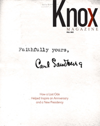 Knox Magazine Fall 2012 Cover