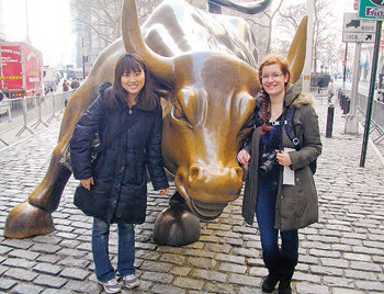 Anjuli Walter ’16 and Riho Orito ’15 in New York