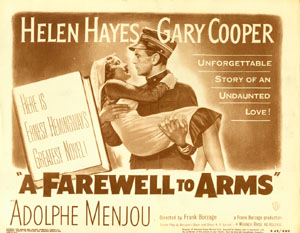 "A Farewell to Arms" movie card