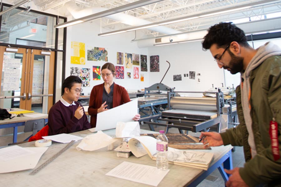 Printmaking in the Whitcomb Art Center