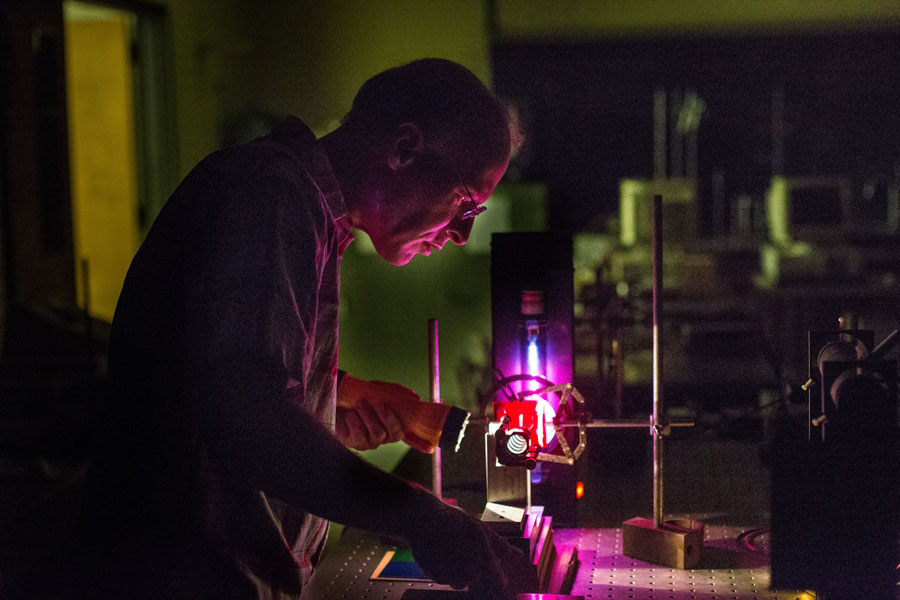 Physics Professor Tom Moses was assisted by student researchers on a project to build a more affordable precision instrument for advanced experiments.