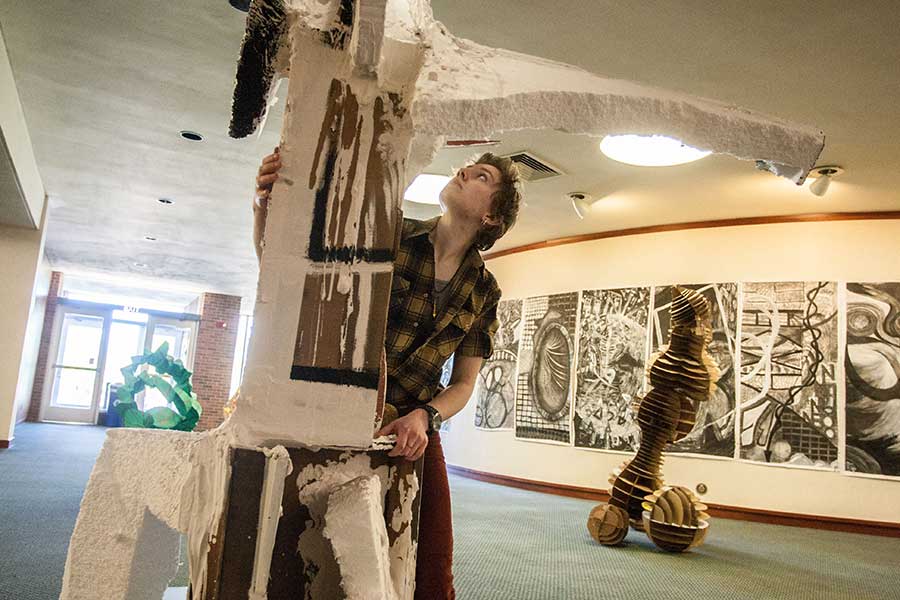 Emma Lister sculpture received an award the Al Young art show