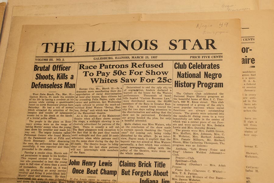 Front page of The Illinois Star newspaper, March 23, 1937