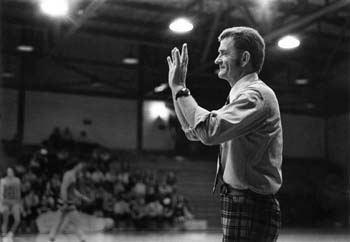 Head Men’s Basketball Coach Harley Knosher, circa 1980.