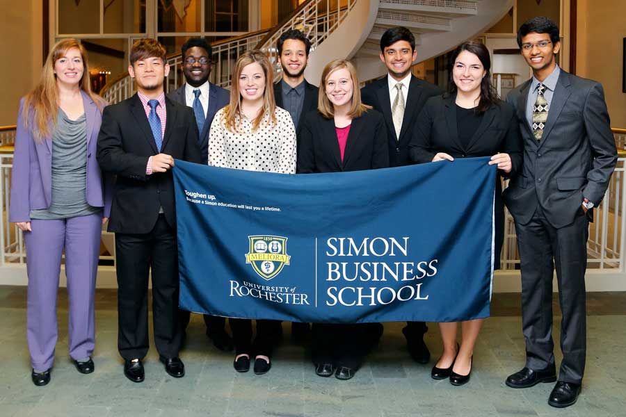 Eight Knox College students were selected to participate in a business competition, and three of them were on the top three teams.