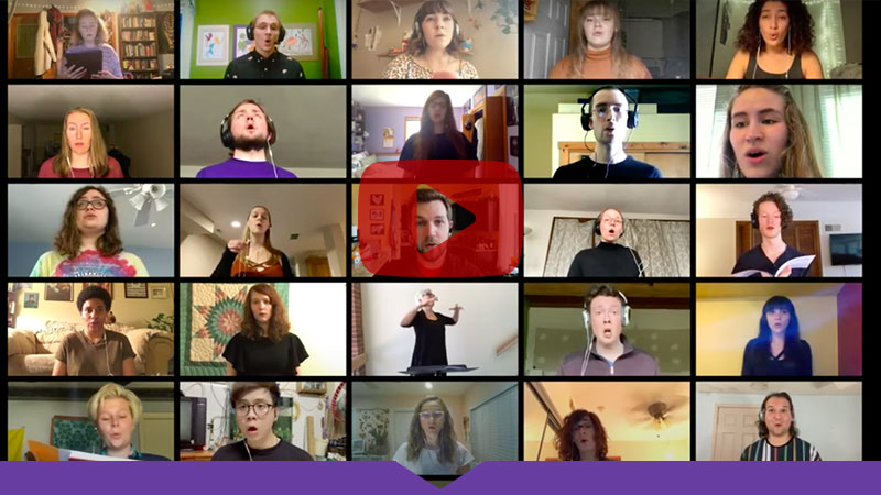 Watch the video: Knox College Choir performs "Locus Iste" in a virtual Zoom collaboration