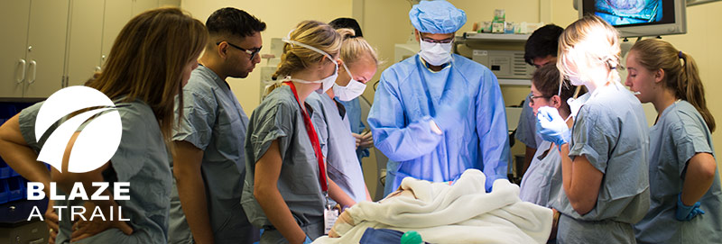 Knox College students participate in the JumpStart medical program.