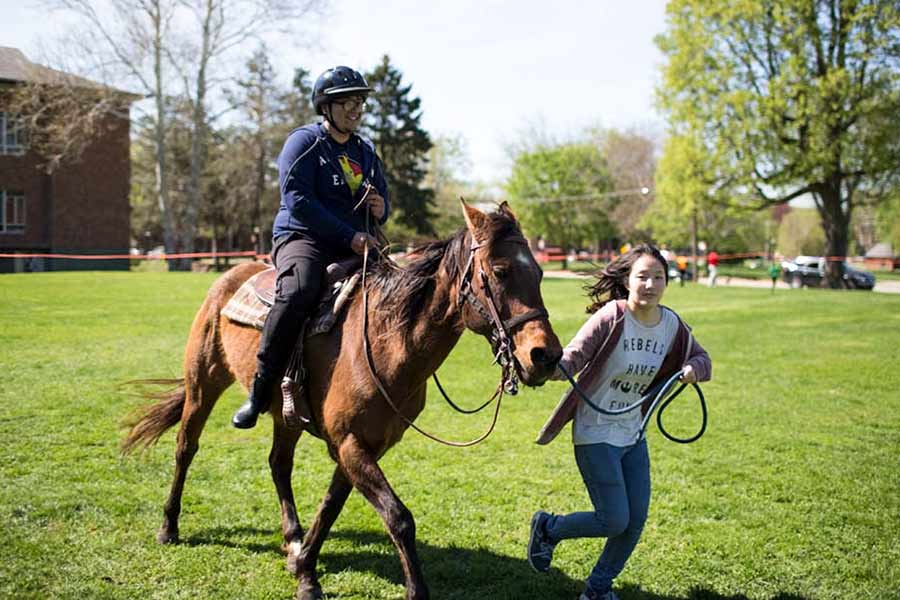 The Knox Equestrian Club was at the Earth Day Festival