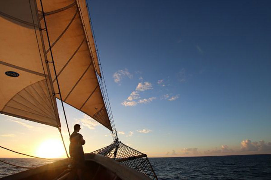 Knox students sail the Caribbean during their SEA semester.