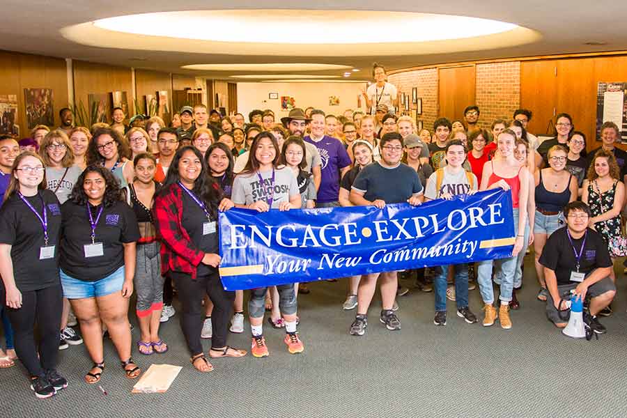 Knox students performed community service as part of the Explore and Engage event