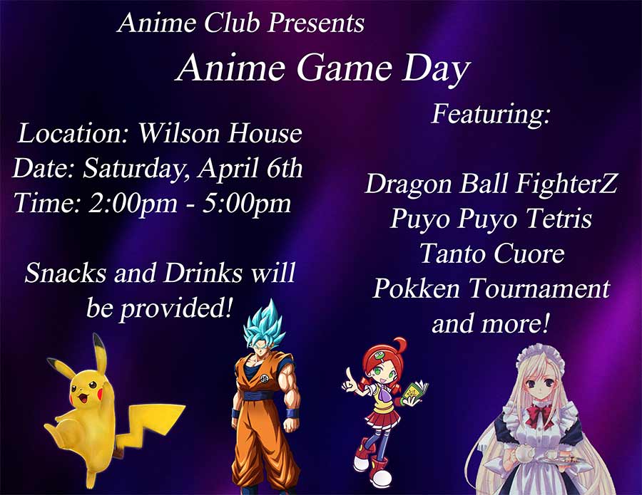 Anime Game Day - Events Calendar - Knox College