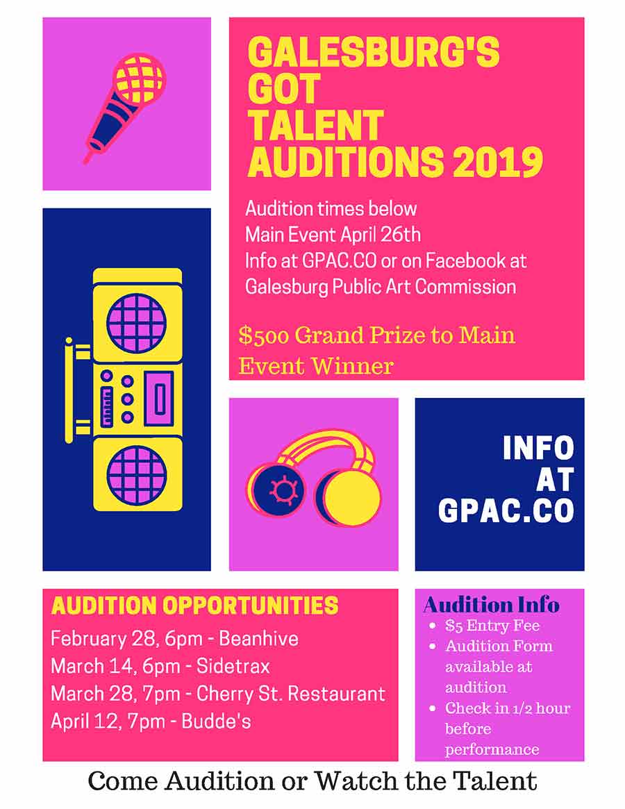 Galesburg's Got Talent 2019 Audition Events Calendar Knox College