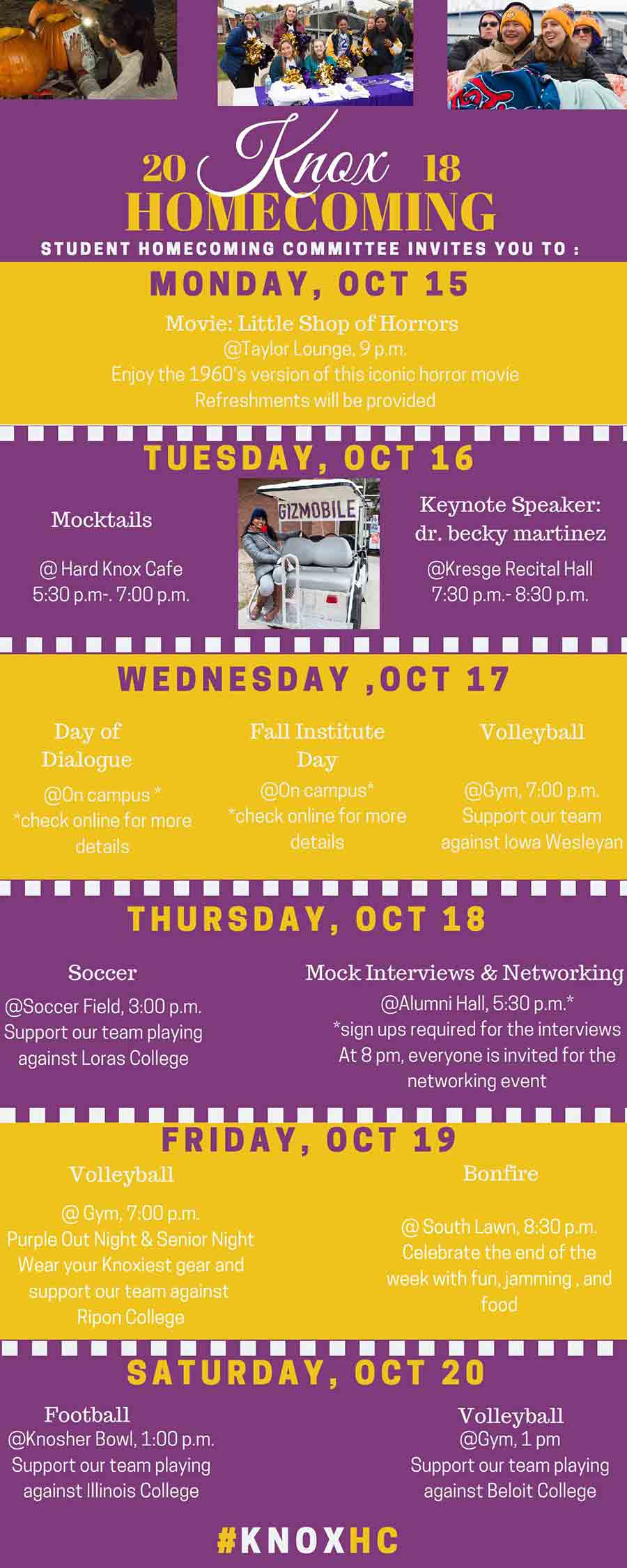 Student Homecoming Events - Events Calendar - Knox College