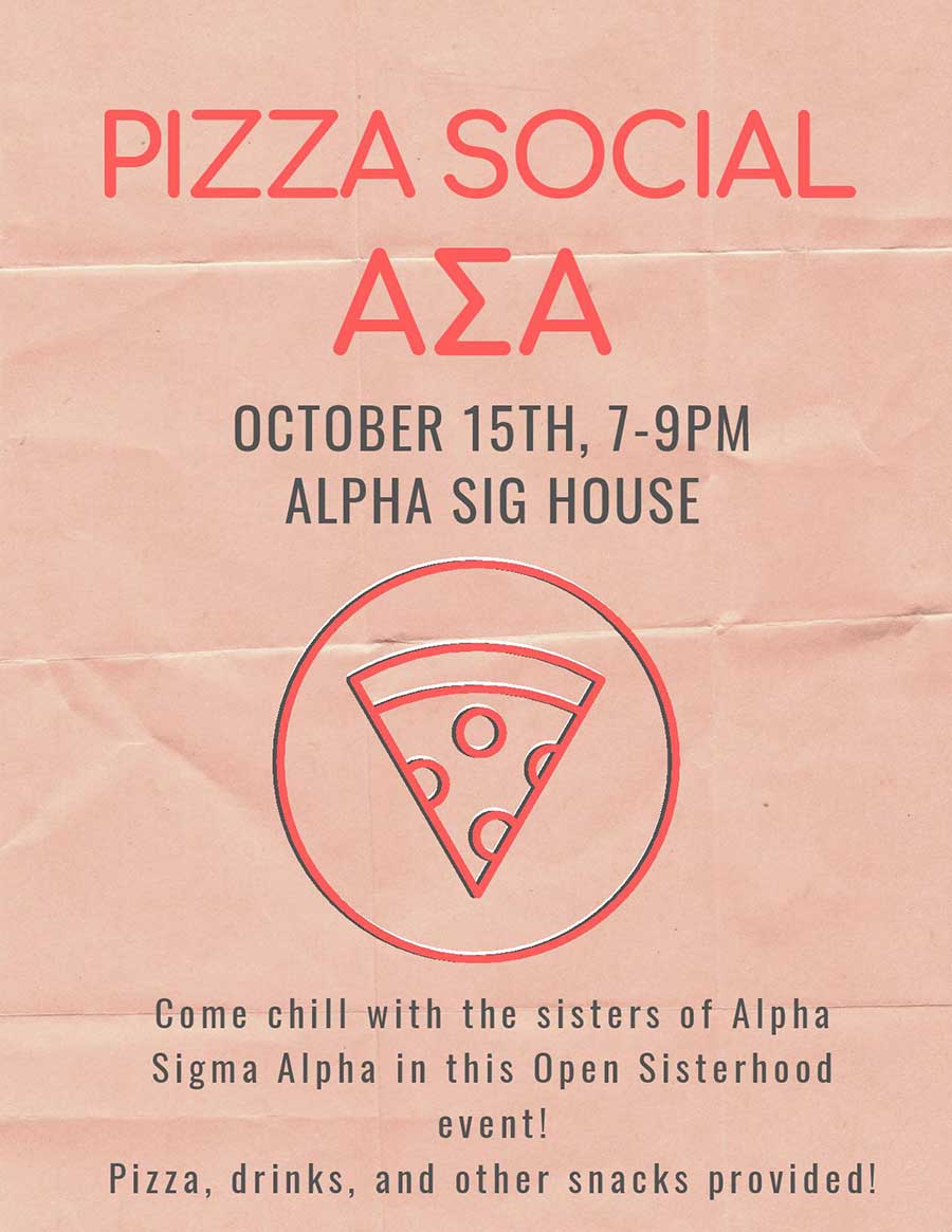 Alpha Sig Pizza Social