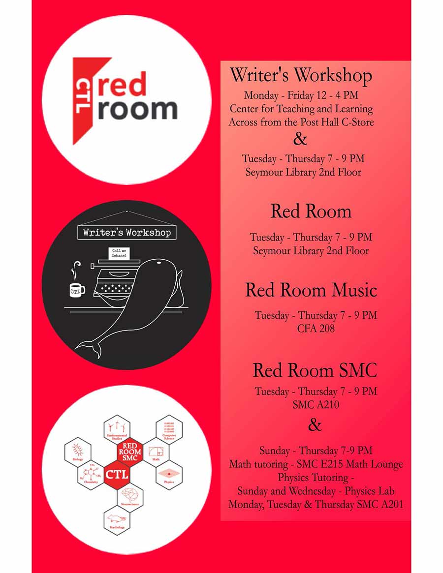 Red Room Tutoring Events Calendar Knox College