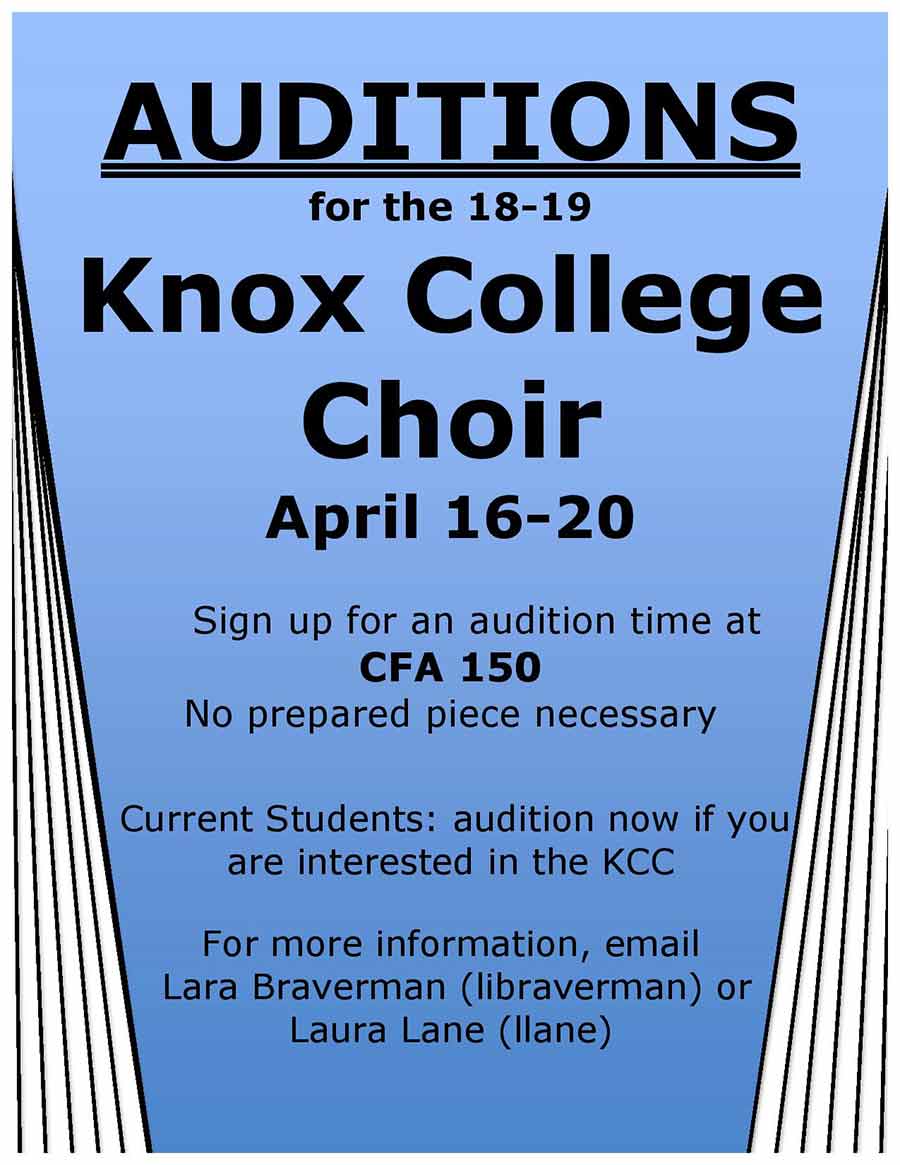 Knox College Choir Auditions