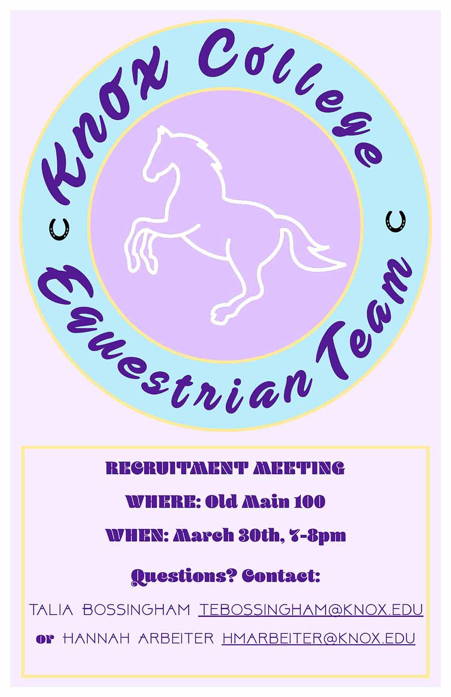 Equestrian Team Recruitment