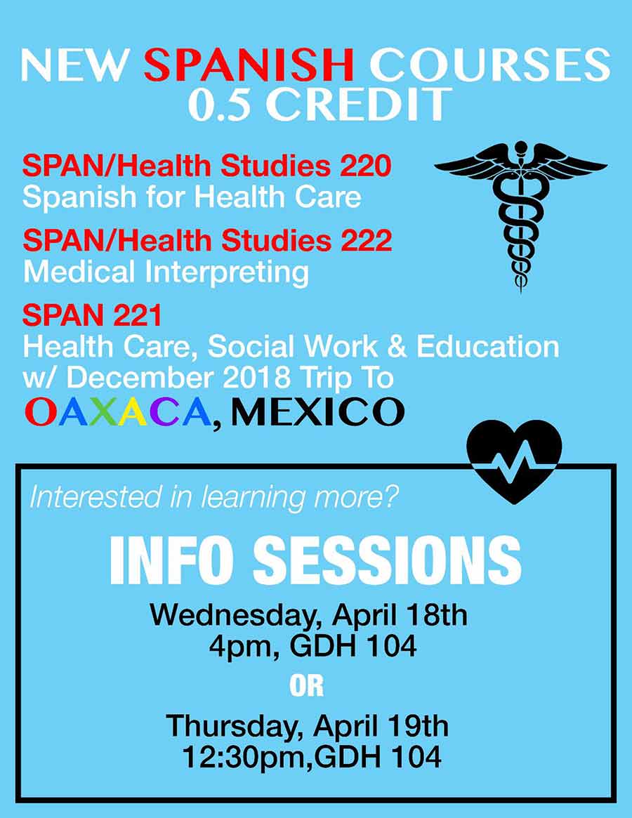 Information Session on New Spanish Courses