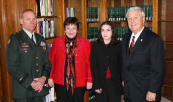 Major General David Fridovich '74, Margery Rosen Kraus '67, Monica Berlin '95, and Gene 
