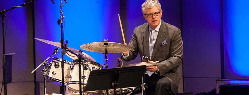 Matt Wilson, jazz drummer, of the Matt Wilson Quartet