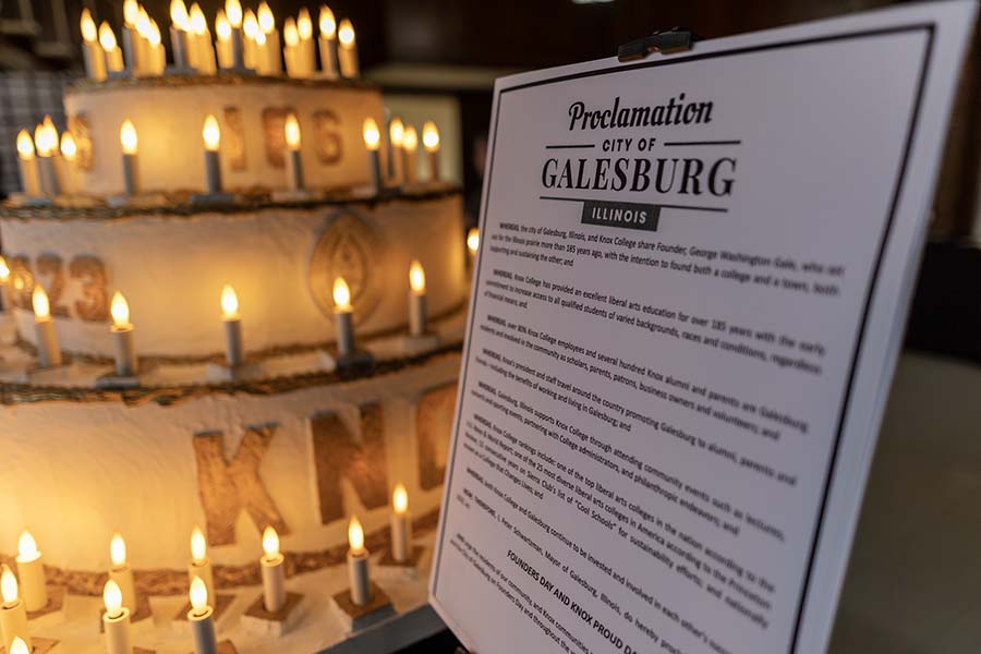 The Wooden Cake and Proclamation from the City of Galesburg