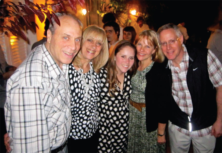 Bekah Lauer '14 and her parents and host parents.