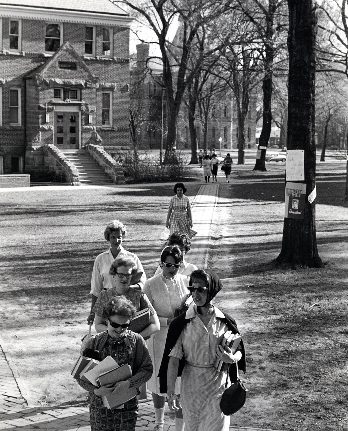 Heading Across Campus Circa 1962