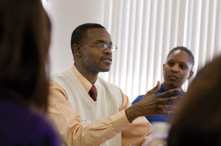 TRIO graduate Norman Golar '02, assistant professor and chair of the English department at Stillman College.