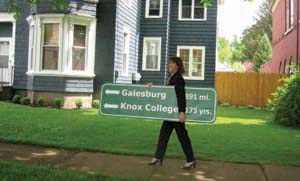President Amott blazing her trail to Knox from Whitesboro, New York, where George Washington Gale and the College's other founders began their journey to the Illinois prairie. 