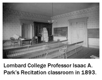 Professor Isaac A. Park's Recitation classroom in 1893.