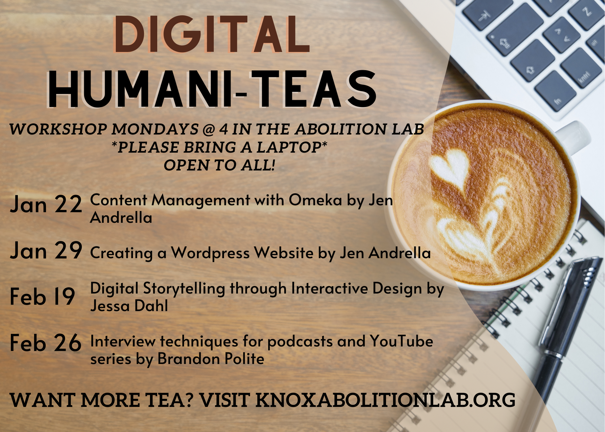 Poster for Digital Humani-teas event