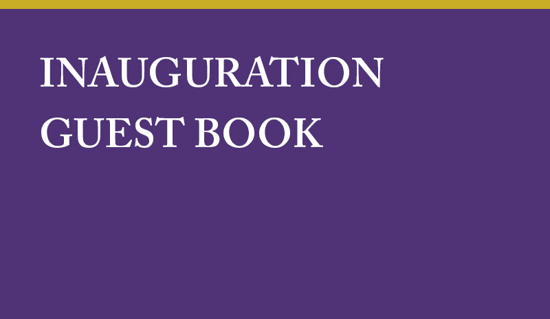 Inauguration Guest Book