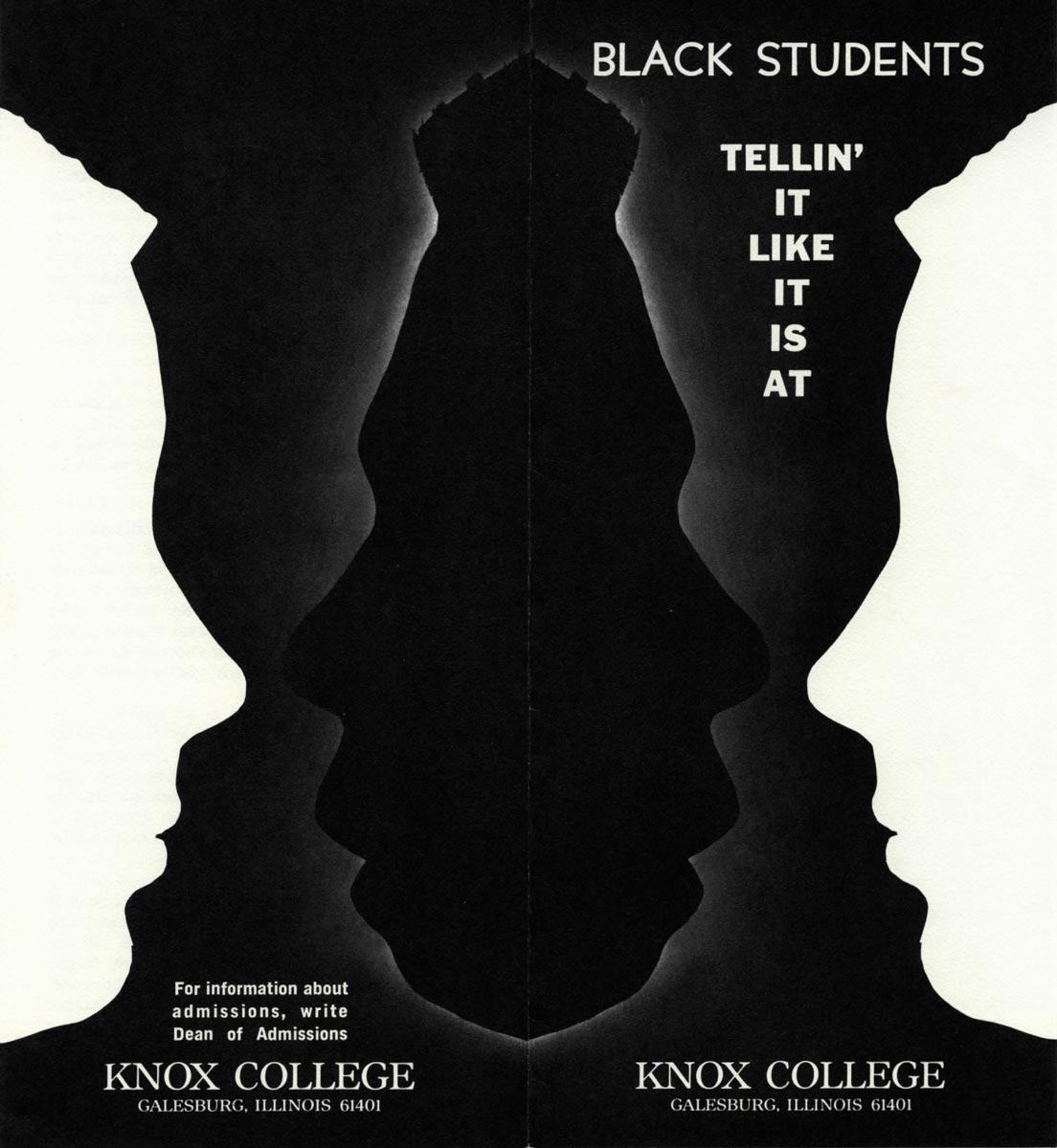 Admissions Brochure written by A.B.L.E. students called "Tellin It Like It Is"