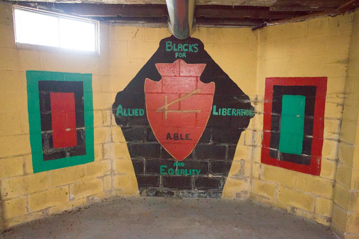 Mural in basement of original A.B.L.E. house