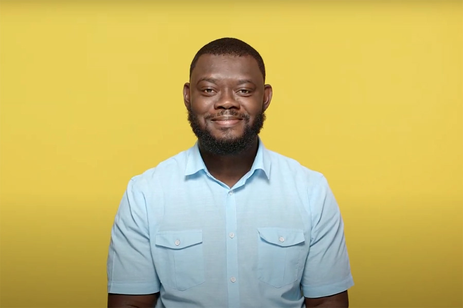 Akwasi Asabere in a Helix-produced video discussing the implications of DNA testing beyond establishing paternity and disease diagnosis.