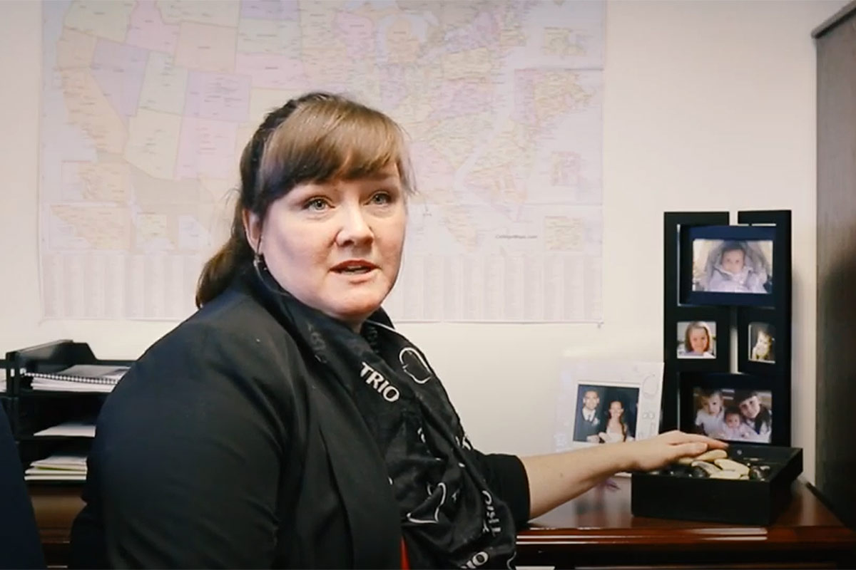 Risa Lopez in her office at Knox College