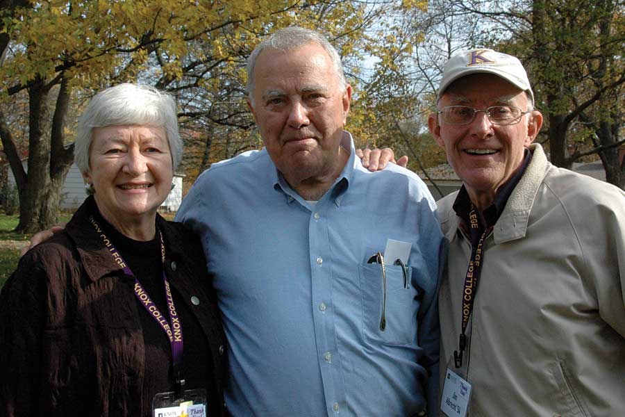 Phyllis Holowaty Albrecht ’56, Bob Albrecht ’55, and Jim Albrecht ’54.