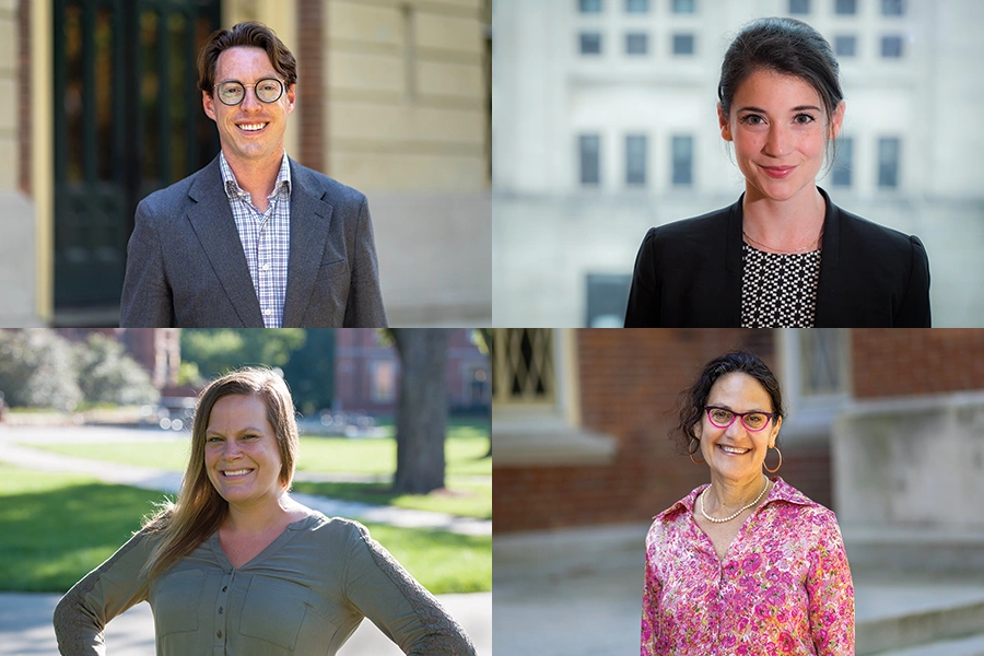 Collage of headshots: Thomas Bell, Roya Biggie, Deirdre Dougherty, and Leanne Trapedo Sims. 
