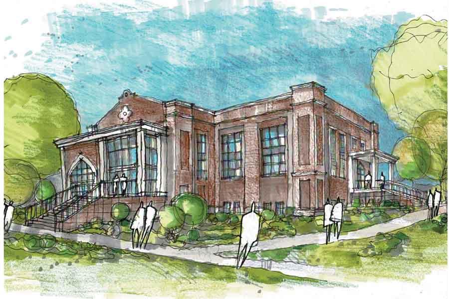 A rendering of what Aux Gym would be updated to look like.