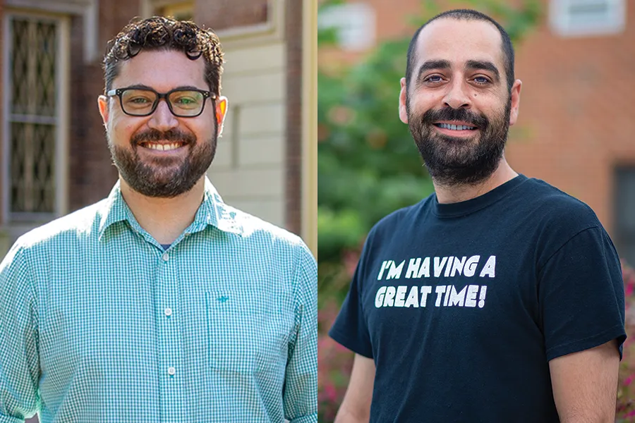 A collage of two photos showing Mark Slabodnick on the left and Moheb Zidan on the right.