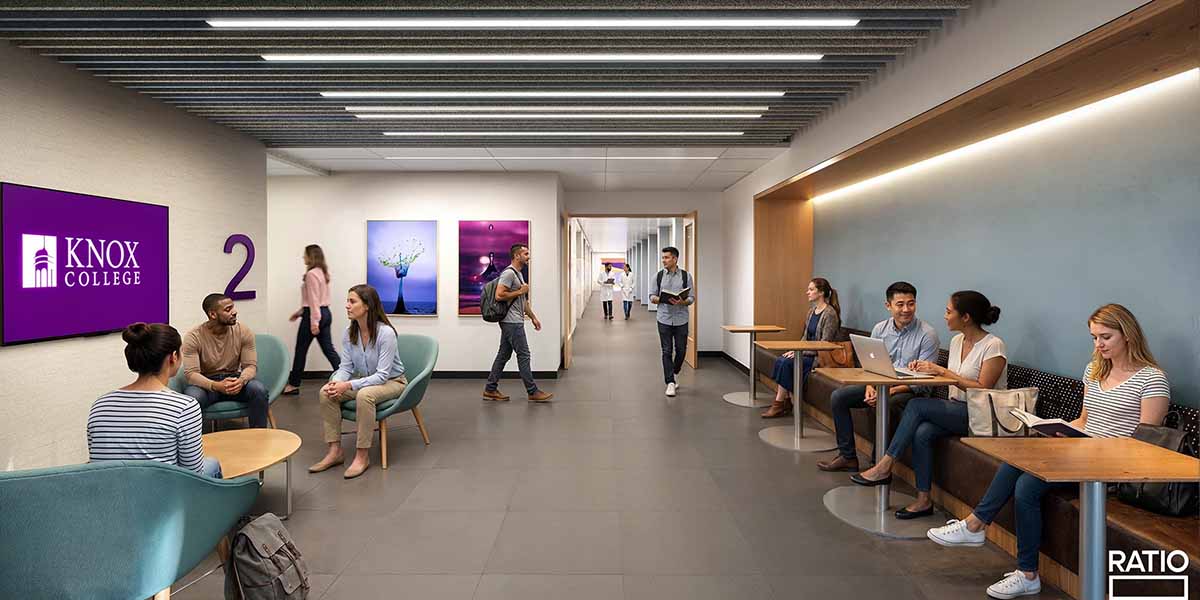 A rendering of the renovation to the Umbeck Science-Mathematics Center C-Wing.