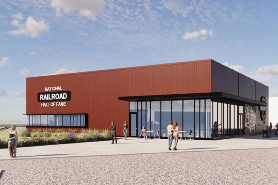 A rendering of the new Railroad Hall of Fame