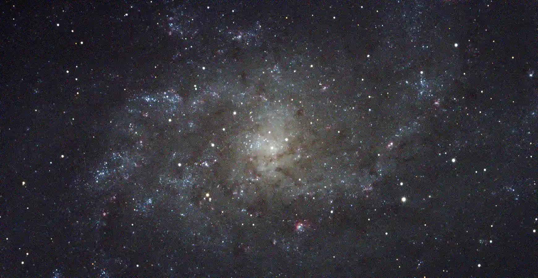 Image of stars taken through a telescope. 