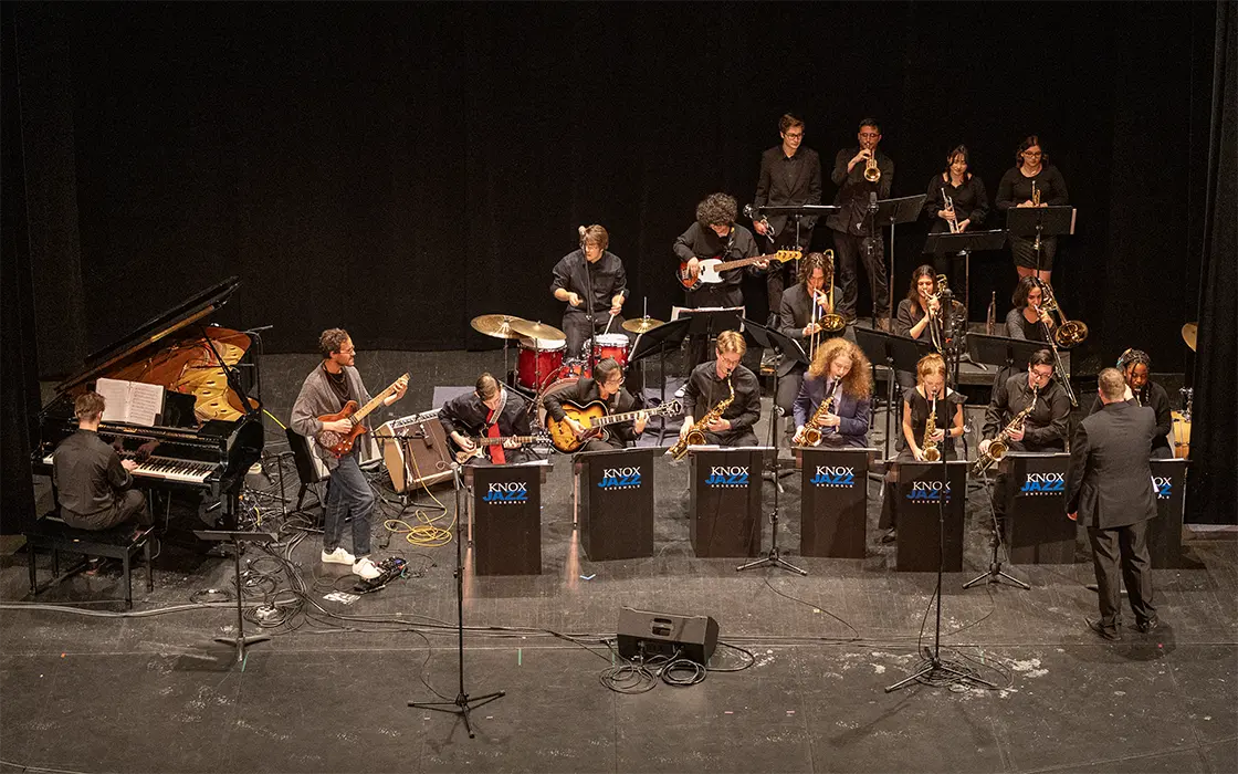 The Knox Jazz Ensemble plays at the Orpheum Theatre.