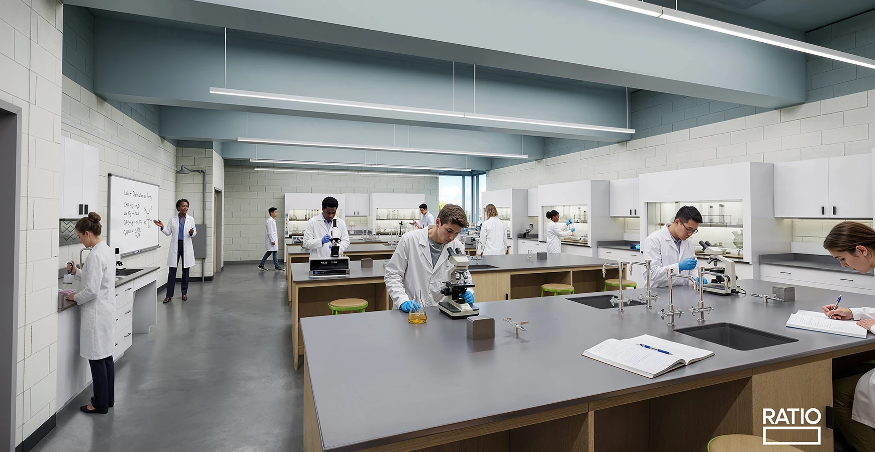 Architectural rendering of proposed new lab area in SMC.